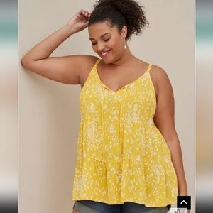 Torrid Challis Tiered Tie-front Cami